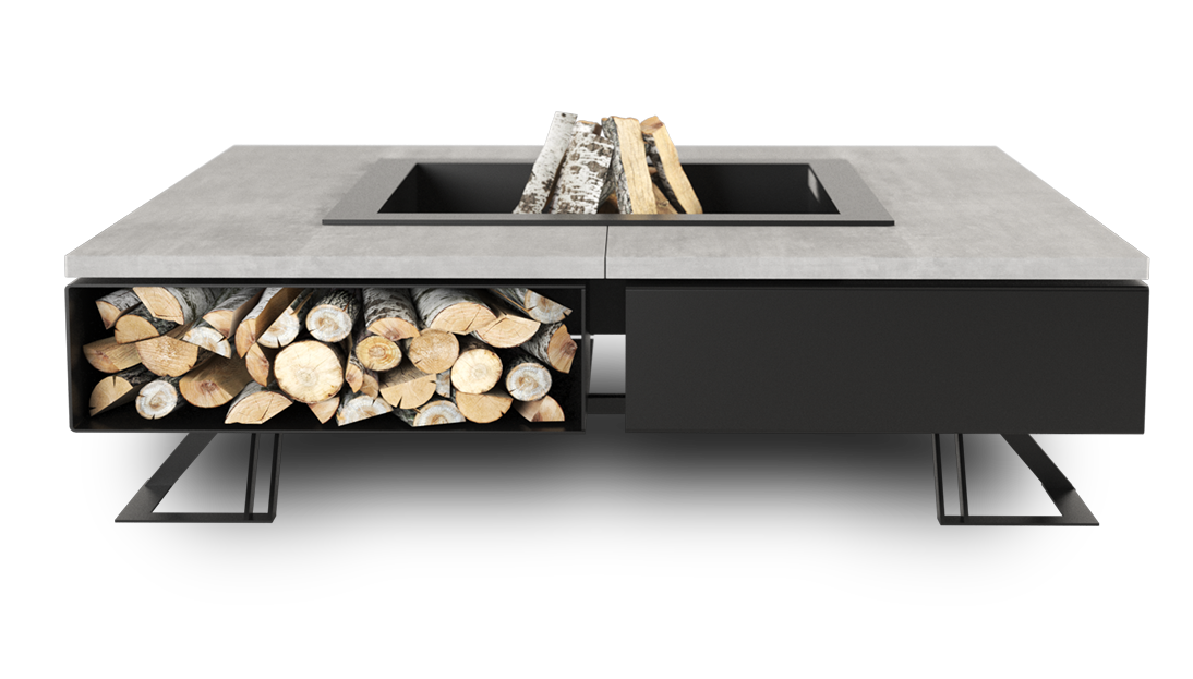 HETTA SQUARE - BLACK INOX /CONCRET